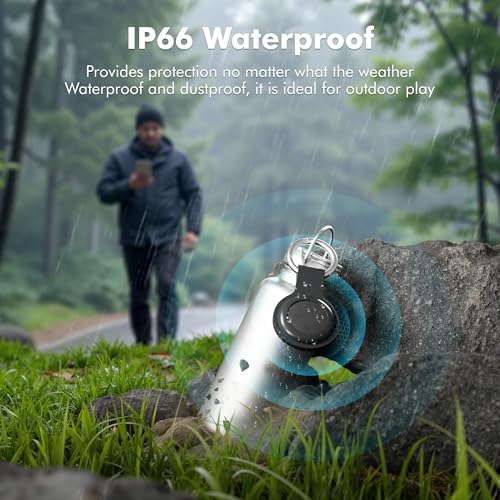 Bluetooth Tracker 4-Pack for Android & Samsung with Case, Smart Tag Item Finder for Keys Wallet Luggage, IP66 Waterproof, 365-Day Battery, Works with Google Find Hub (Black)