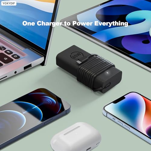 65W USB C Laptop Charger Compatible with Dell Computer Power Cord Adapter Type C Latitude 5420 5520 7420 5540 5430 7440 7430 5440 5450 5550 5530 5340 3550, XPS 13, Inspiron 14 16 2in1