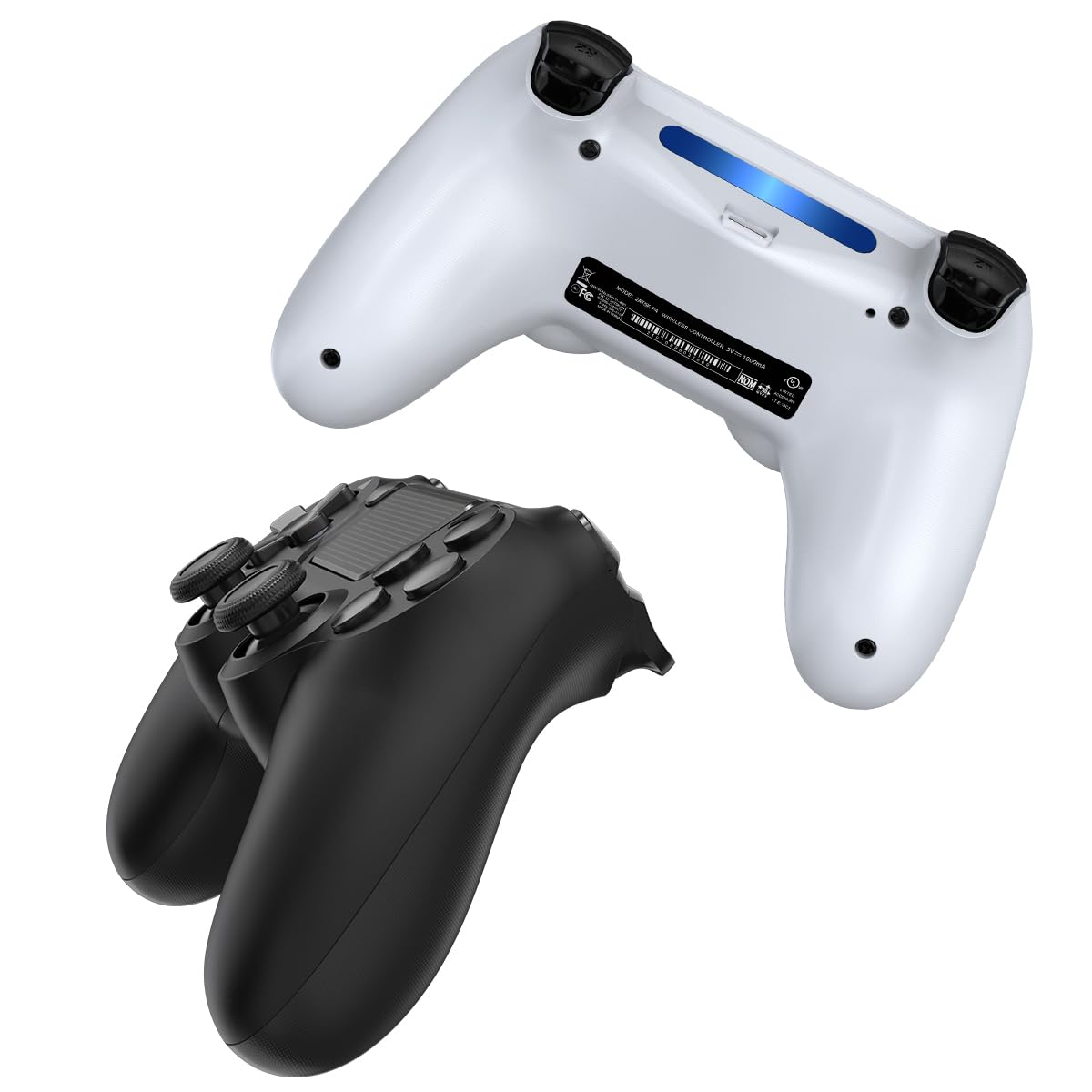 Wuthur 2 Pack Wireless Controller Compatible with PS4/Pro/Slim (Black & White)