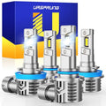 Ursprung Ultra Bright H11 9005 Led Bulb Combo, Upgraded 5th-Gen 16 CSP for Superior Brightness, 6500K Cool White, H8/H9/HB3 Fog Bulb HID, 90,000 Hours Lifespan, IP68 Waterproof, Pack of 4