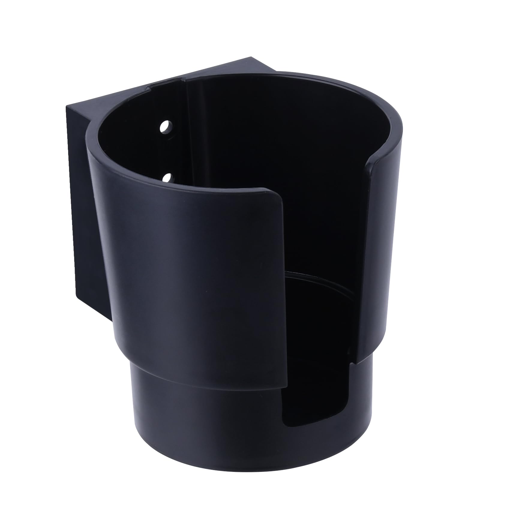Universal Large Cup Holder Wall Mount, Heavy Duty Plastic Drink Holder for Boat Car Truck RV Bus Tractor Wall Wood, Vertical or Horizontal Mount, Fit Most Cups, Bottles, Cans, Tumblers Black Pack of 1