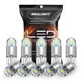SEALIGHT 194 LED Bulb 6000K White, License Plate Light, Dome Light, T10 168 2825 W5W 3030 Bright Chips Wedge for Replacement Light Bulb, Map Trunk Door Courtesy Dash LED Light Bulb,Pack of 10