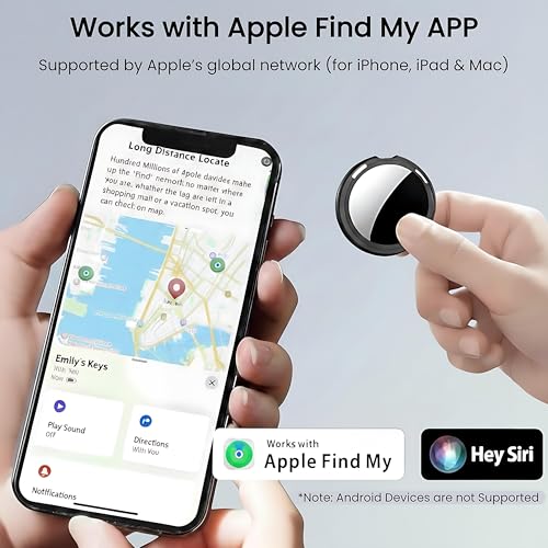 2 Pack Tracker Tag [Apple MFi Certified] Pair with Apple Find My (iOS Only) Air Bluetooth Smart Tag Key Finder Item Locator Waterproof Worldwide Tracking Device for Kid Pet Wallet Backpack Dog Luggage