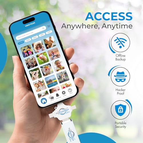 ThePhotoStick® Omni 32GB USB Flash Drive & Memory Stick – Automatic Photo & Video Backup for iPhone, Android, Mac & PC – Multiport Connection to Easily Store & Transfer Files