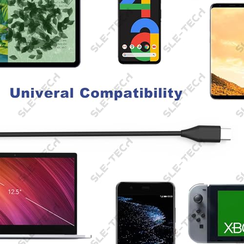 SLE-TECH Universal 45W Chromebook Laptop Charger USB Type C Compatible with HP Chromebook Dell Lenovo Acer Asus Google Series Type C Fast Charging Power Cord