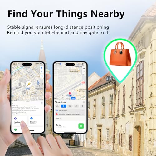 Air Tracker Tags-4 Pack: Smart Bluetooth Tracker, Compatible with Apple Find My APP (iOS Only) Replaceable Battery, IP67 Waterproof, Suitable for Luggage, Wallets, Backpacks, Keys Tracking Tag, Black