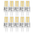 BUBO 10 Pack G4 LED Bulb 2W Equivalent 30W 3000K Warm White 250 Lumens 360°Beam Angle, T3 Halogen Bulb Replacement Landscape Bulbs, AC/DC 12V Led Lights G4 Bi-Pin Base for Outdoor Landscape Lighting