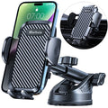 Rorhxia 3-in-1 Phone Mount for Car [2025 Most Stable and Flexible Suction Cup] Vent Dashboard Windshield Cell Phone Holder Car Fit for iPhone, Samsung, All Phone