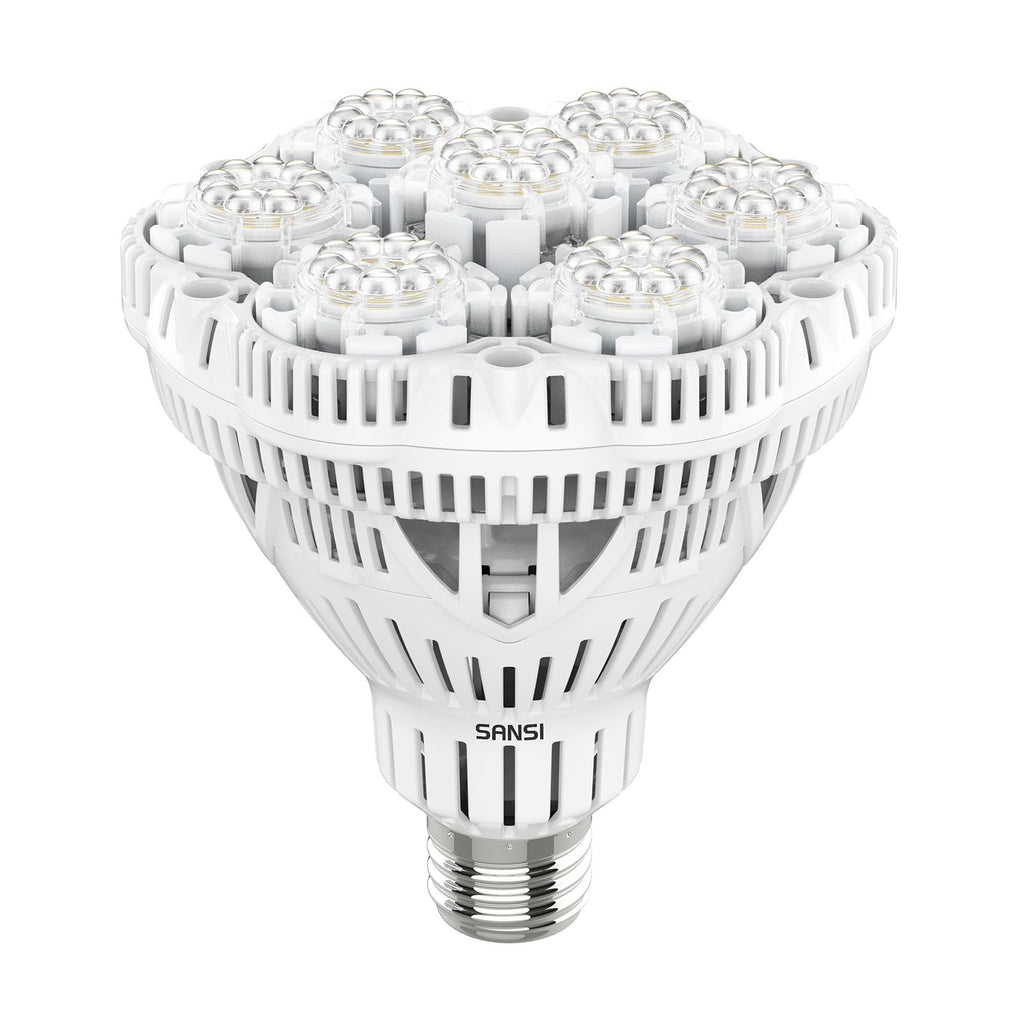 SANSI Grow Lights for Indoor Plants, Full Spectrum 36W Grow Light Bulbs (400 Watt Equiv) with Optical Lens for High PPFD, PPF 65.6 umol/s LED Energy Saving Plant Light for Indoor Growing Seed Starting