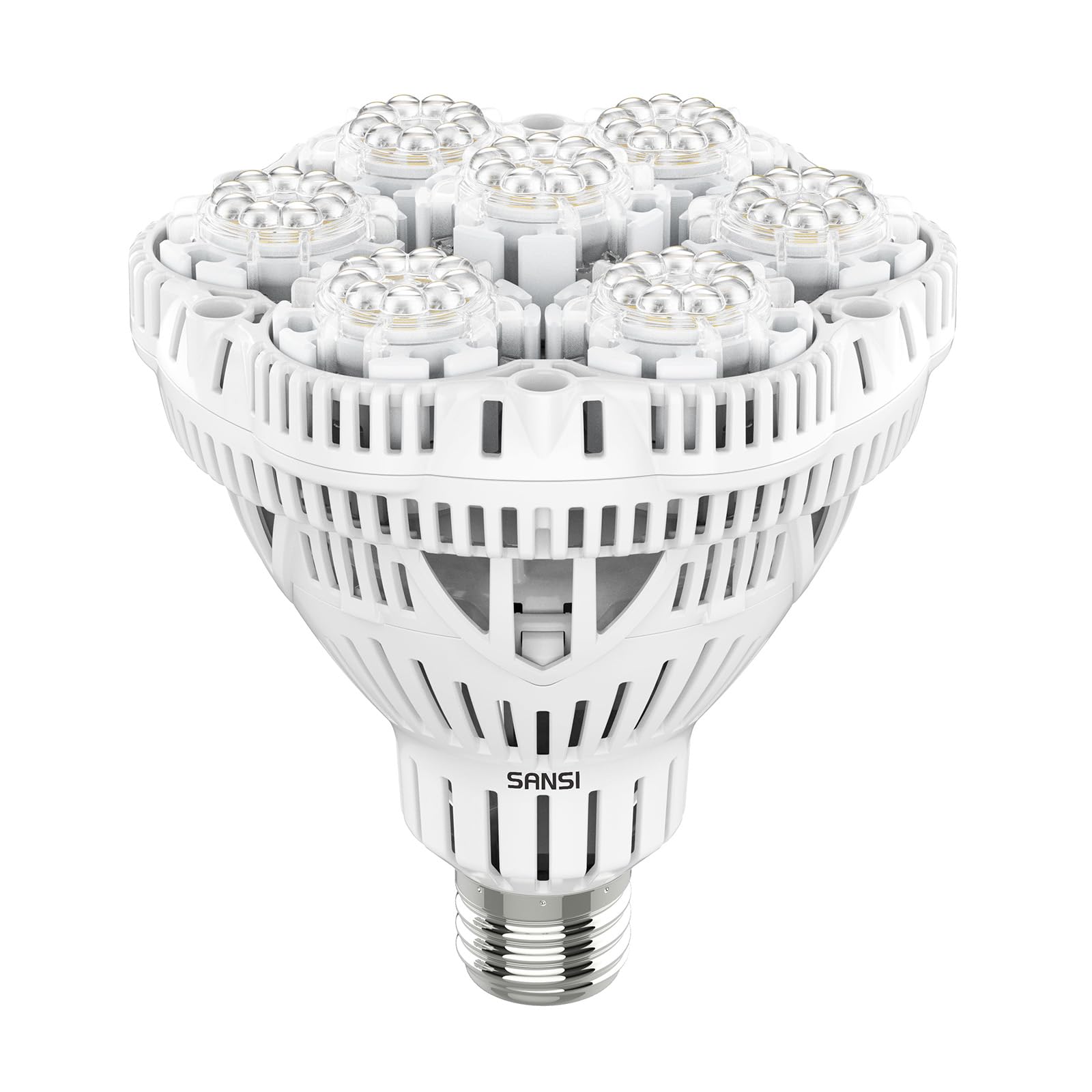 SANSI Grow Lights for Indoor Plants, Full Spectrum 36W Grow Light Bulbs (400 Watt Equiv) with Optical Lens for High PPFD, PPF 65.6 umol/s LED Energy Saving Plant Light for Indoor Growing Seed Starting