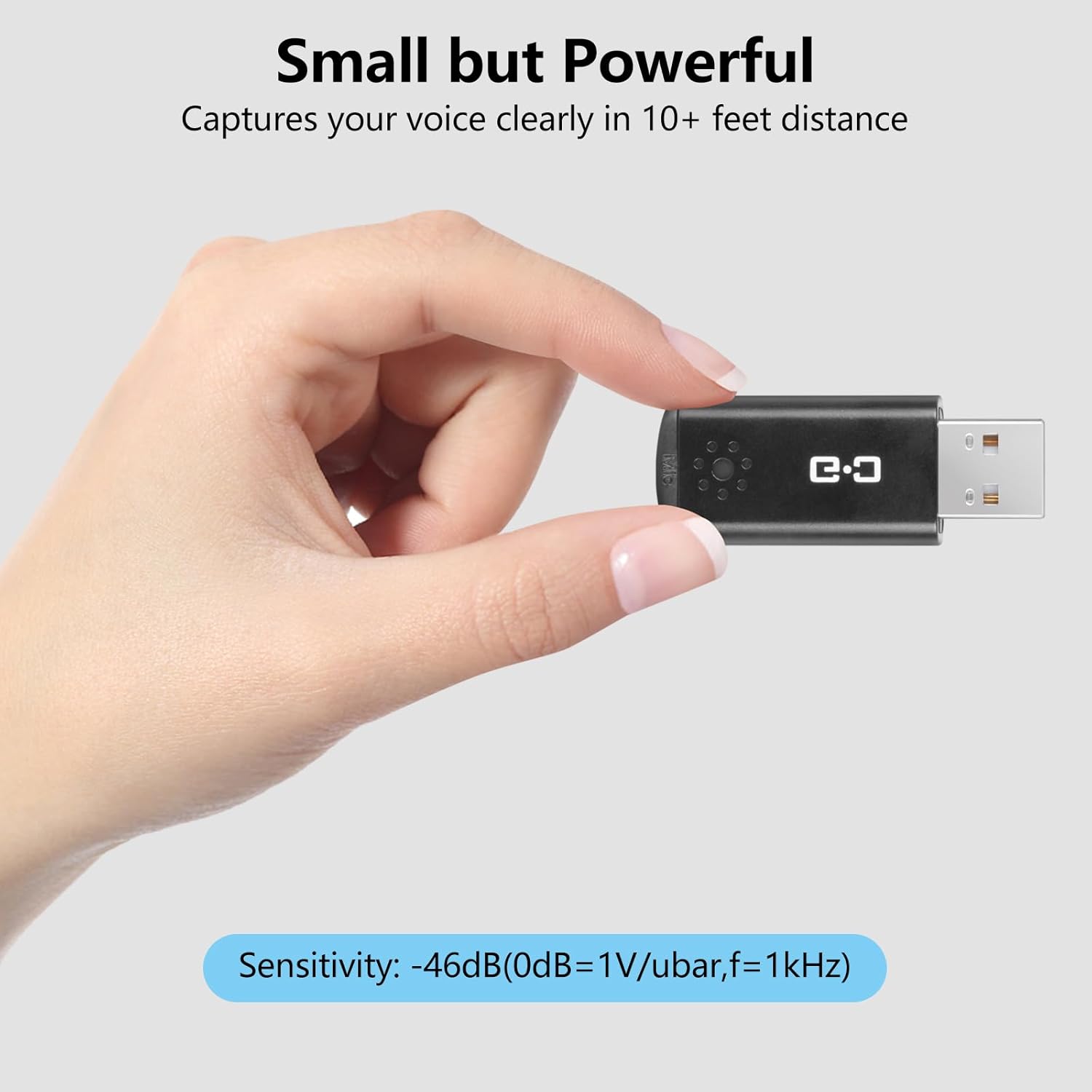 DUNGZDUZ USB Microphone for Laptop and Desktop Computer, High Sensitivity for Clear Call, Plug-and-Play, High Gain, Cordless Mini-Sized Portable, Ideal for Work & Study