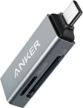 Anker SD Card Reader, 2-in-1 USB C Memory Card Reader for Digital Camera SD Card Viewer with Dual Slot for SDXC, SDHC, SD, MMC, RS-MMC, Micro SDXC,MicroSD, Micro SDHC Card, and UHS-I Cards