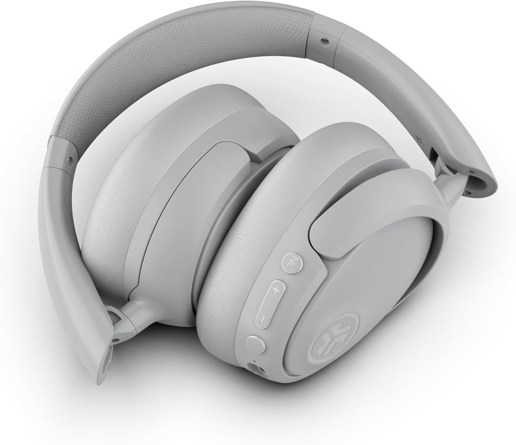 JLab JBuds Lux ANC Wireless Headphones, Cloud White, Hybrid Active Noise Cancelling, Customizable Sound, Spatial Audio Compatible, Premium Over-Ear Bluetooth Headset
