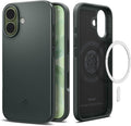 Spigen for iPhone 17 Case, Thin Fit MagFit [TPU Covered Camera Control] [Compatible with MagSafe] - Abyss Green