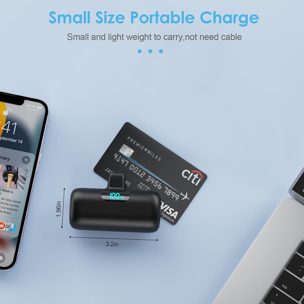 Small Portable Charger for iPhone 5000mAh, PD Fast Charging Power Bank,Mini Battery Pack Portable Phone Charger Travel Essentials for iPhone 14/14 Pro Max/13/13 Pro/12 Pro/11/XS/XR/X/8/7/6/SE Series