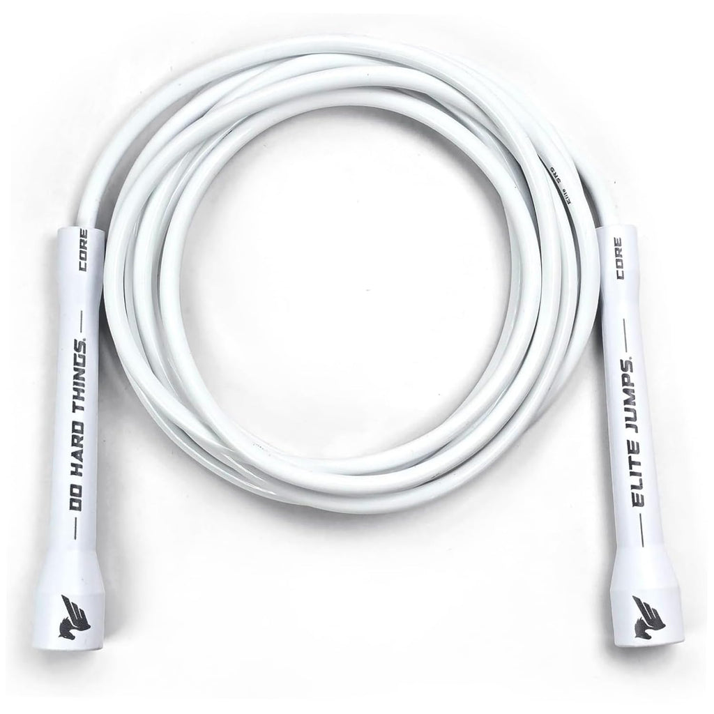 Elite Jumps Adjustable Jump Rope – 6mm PVC Training Rope for Fitness & Cardio | Indoor/Outdoor Skipping Rope with Unbreakable Handles, Non-Kinking Cord & Smooth Rotation for Boxing & Strength