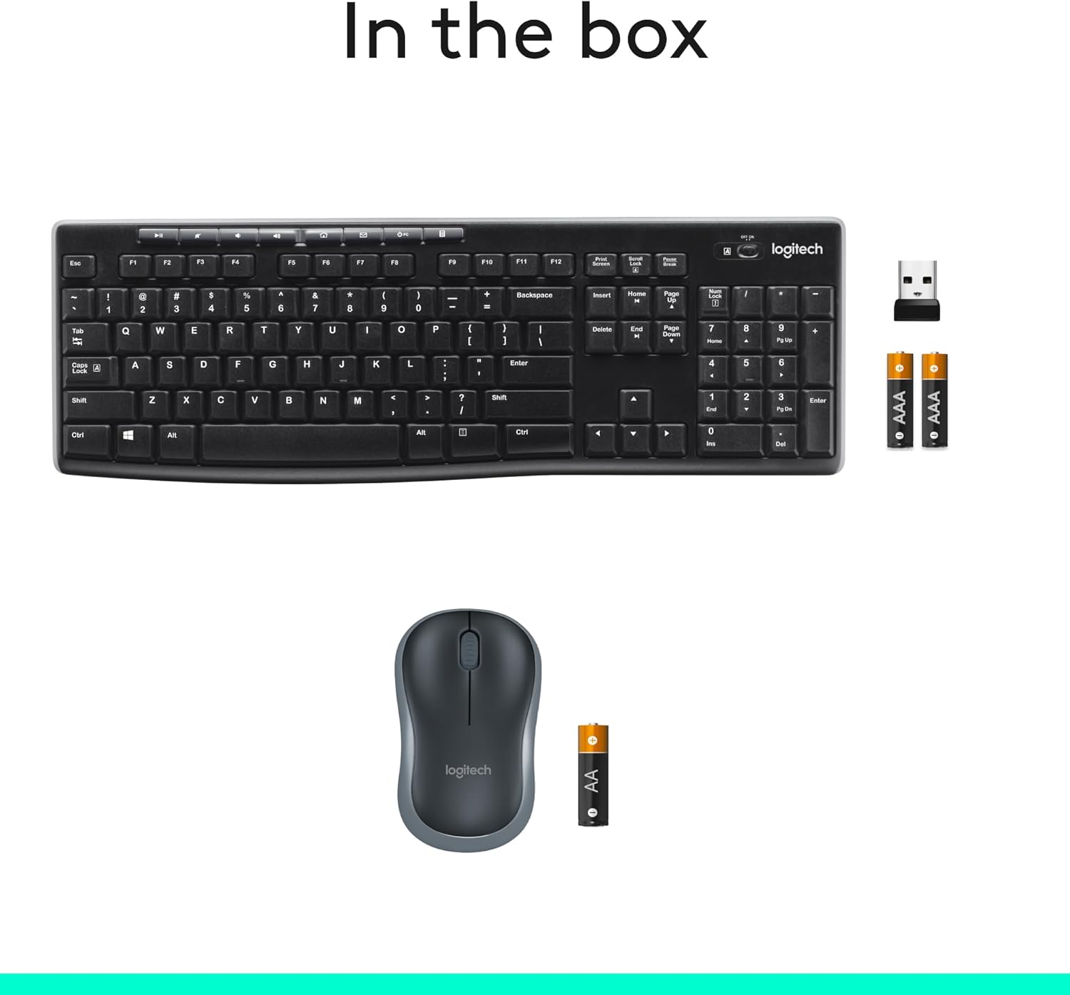 Logitech MK270 Wireless Keyboard and Mouse Combo for Windows, 2.4 GHz, 8 Multimedia Keys, PC, Laptop, Wireless Keyboard Compact Mouse Combo - Black Visit the Logitech Store