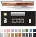 YSAGi Leather Office Desk Pad Protector, Large Mouse Pad, Non-Slip, PU Leather, Laptop Desk Blotter, Waterproof Writing Pad for Office and Home, Black, 23.6" x 13.8"