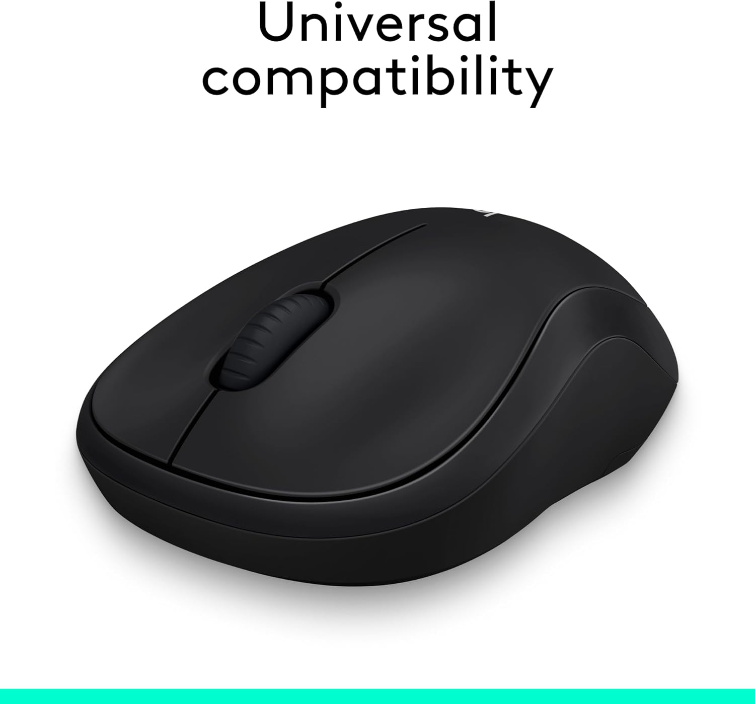 Logitech M185 Wireless Mouse, 2.4GHz with USB Mini Receiver, 12-Month Battery Life, 1000 DPI Optical Tracking, Ambidextrous, Compatible with PC, Mac, Laptop - Black
