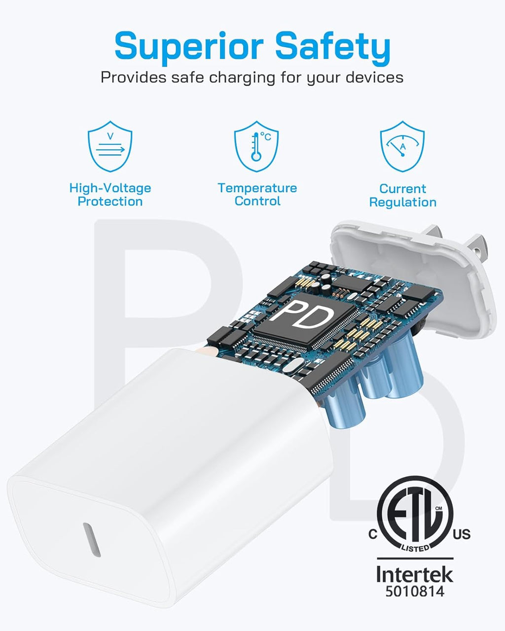 i Phone 17 16 15 Charger Fast Charging - 20W PD Fast Charger Block with 6Ft USB C Cable for i Phone 17/16/15 Series, i Pad Pro/Air/Mini, Galaxy S23, Pixel 8 & More (2-Pack)