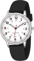 TWOPTION Nurse Watch for Women Waterproof Analog Silicone Watch with Second Hand Nursing Watch
