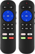 Pack of 2 IR Remote Only for Roku Built-in TV Remote,for Hisense/TCL/Onn/Element/Sharp/Haier/Hitachi/LG/Sanyo/JVC/Magnavox/RCA/Philips/Westinghouse Roku Series Smart TV, Not for Others Roku or TV