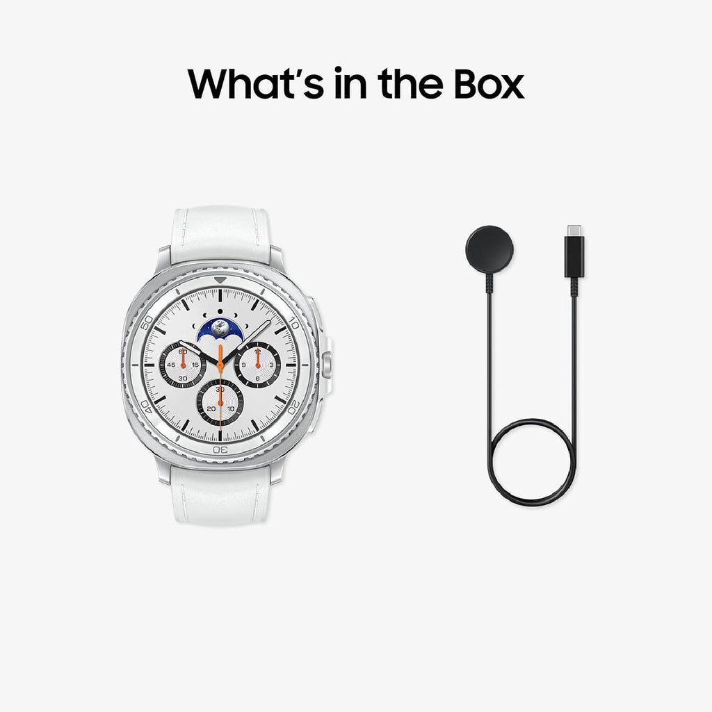 Samsung Galaxy Watch 8 Classic (2025) 46mm Bluetooth Smartwatch, Cushion Design, Rotating Bezel, Quick Button, Sleep Coaching, Running Coach, Energy Score, White [US Version, 2 Yr Warranty]