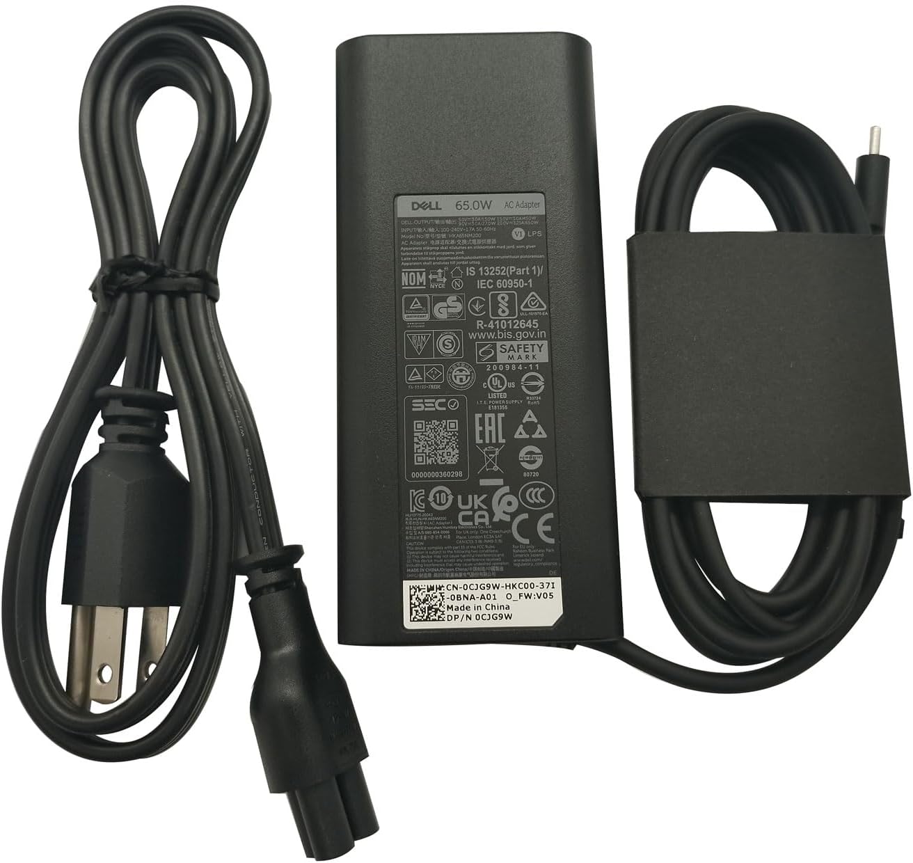Dell Laptop Charger 65W Watt USB Type C AC Power Adapter Include Power Cord for Dell Latitude 3340 3440 3540 5340 5440 5540 7340 7440 7640 9440 2in1