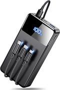 LILIO Portable Charger Power Bank，60,000mAh Battery Pack, 22.5W Power Bank Fast Charging with USB Cable, Phone Charger for iPhone 17/16/15/14/13 All Series/Samsung/Android, Camping Essentials, Black