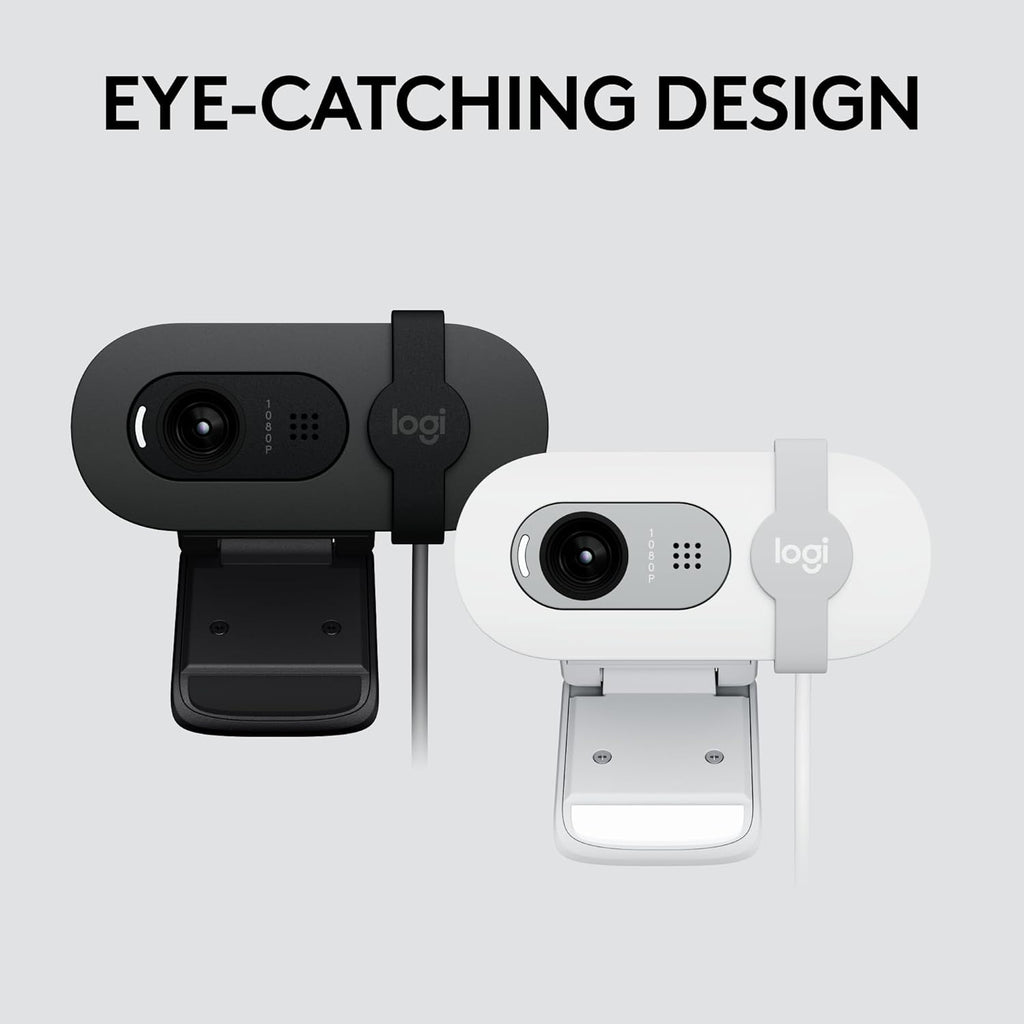 Logitech Brio 101 Full HD 1080p Webcam for Meetings, Streaming, Desktop, Laptop, PC - Built-in Mic, Shutter, Works with Zoom, Microsoft Teams, Nintendo Switch 2’s New GameChat Mode, USB-A,-Black