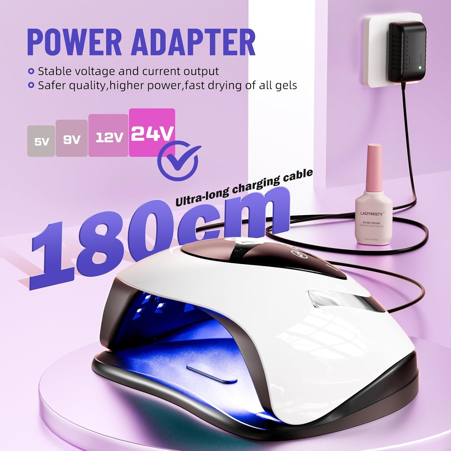 268W UV LED Nail Lamp, 2026 Upgrade UV Light for Gel Nails with 57 Beads, Nail Dryer with 4 Timer Setting & LCD Touch Display, Professional Nail Lamp – Best Gifts