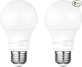 Basics A19 Dusk to Dawn Sensor LED Outdoor Light Bulb, 60W Equivalent, Energy-Efficient 9W, Daylight 5000K, E26 Base, 10,000 Hours, 2 Count (Pack of 1)