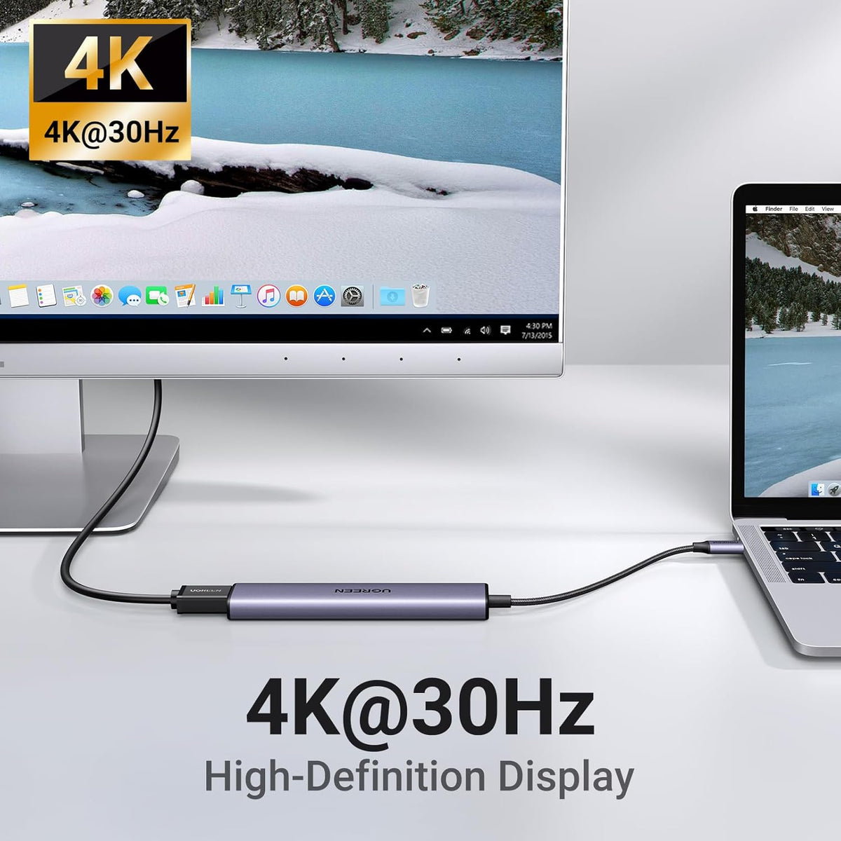 UGREEN USB C Hub 5 in 1 Multiport Adapter Revodok 105 4K HDMI, 100W Power Delivery, 3 USB-A Data Ports, USB C Dongle for MacBook Pro/Air, iPad Pro, iMac, iPhone 16 Pro/Pro Max, XPS, Thinkpad