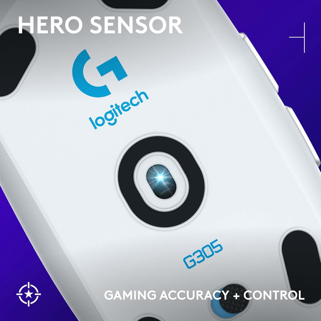 Logitech G305 Lightspeed Wireless Gaming Mouse, White