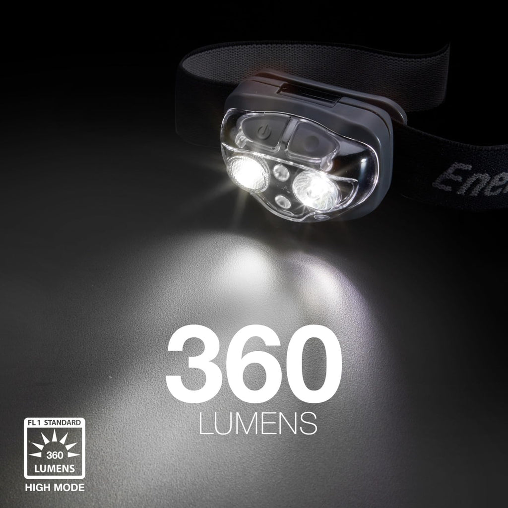 Energizer PRO LED Headlamp, IPX4 Water Resistant Headlamps, High-Performance Head Light for Outdoors, Camping, Running, Storm, Survival LED Light for Emergencies (Batteries Included)