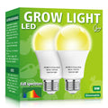 2 Pack LED Grow Light Bulbs A19 – Full Spectrum 9W E26 for Indoor Plants