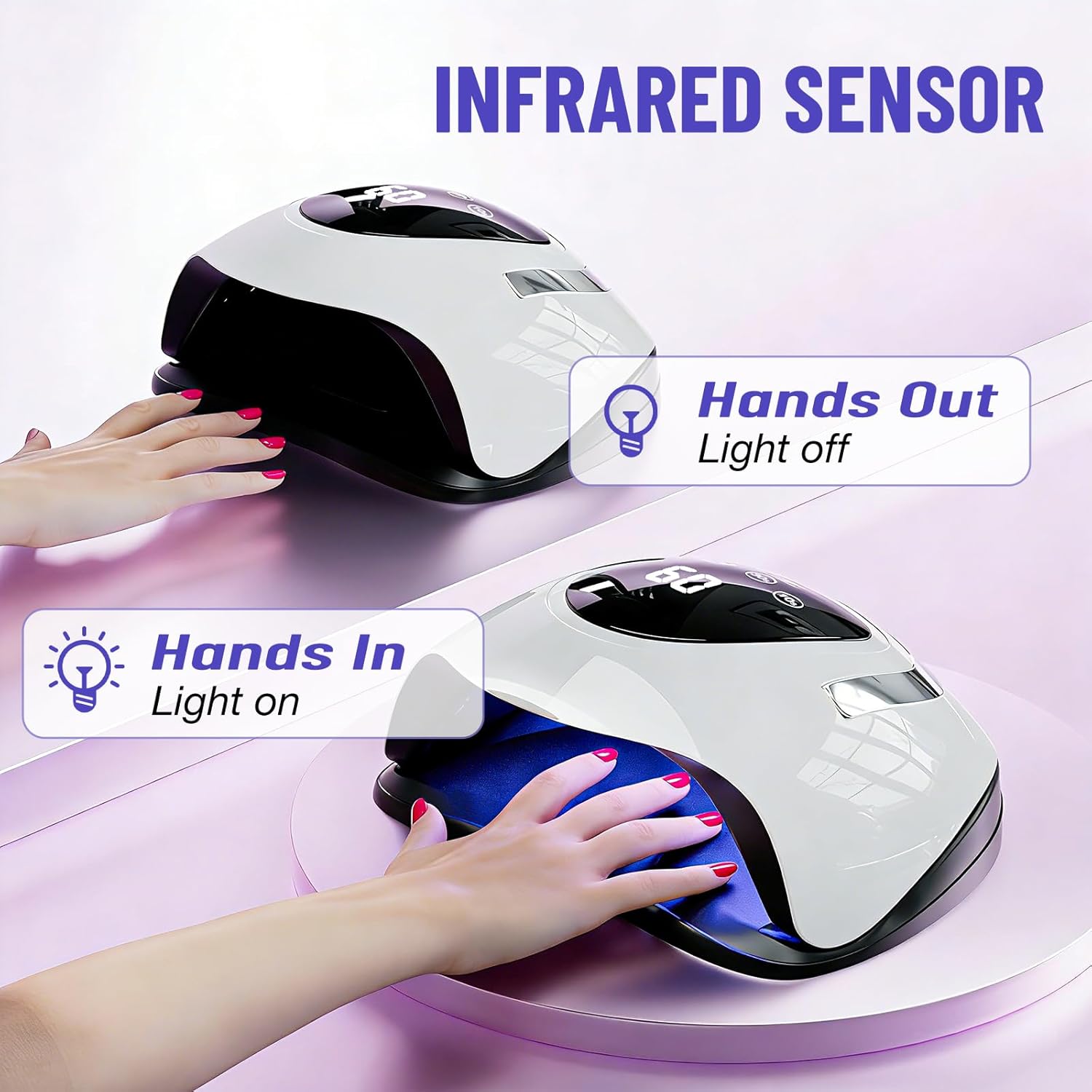 268W UV LED Nail Lamp, 2026 Upgrade UV Light for Gel Nails with 57 Beads, Nail Dryer with 4 Timer Setting & LCD Touch Display, Professional Nail Lamp – Best Gifts