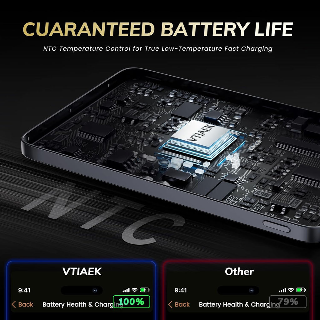 [0.3" Ultra Slim] [Alloy-Made] [Credit Card] Magsafe Portable Charger for iPhone, 2026 Upgrade 5000mAh Fast Charging Magnetic Power Bank, Wireless Battery Pack for iPhone 17 Air 16 15 Pro Max 14 13