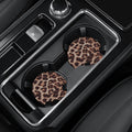 4 Pack Car Coasters, 2.75inch Leopard Print Cup Holder Coasters for Car, Neoprene Cup Pad Mat Coaster for Cup Holders for Women