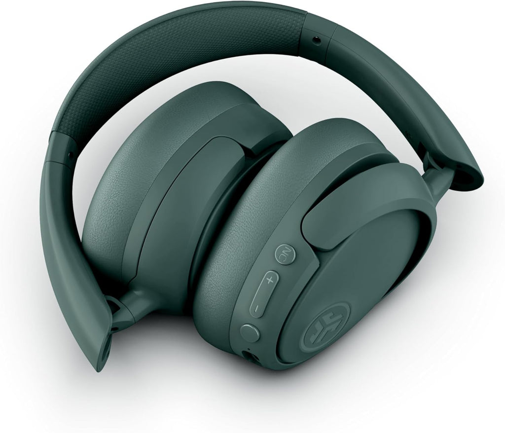 JLab JBuds Lux ANC Wireless Headphones, Sage, Hybrid Active Noise Cancelling, Customizable Sound, Spatial Audio Compatible, Premium Over-Ear Bluetooth Headset
