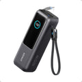 Anker Laptop Power Bank, 25,000mAh Portable Charger with Triple 100W USB-C Ports, Built-in Retractable Cables, Flight-Approved for Travel, iPhone 17/16 Series, MacBook, Samsung, and More
