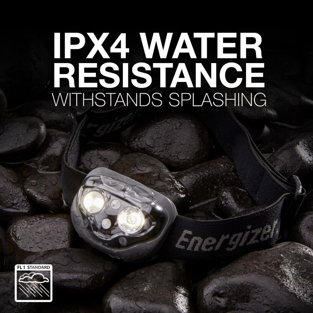Energizer PRO LED Headlamp, IPX4 Water Resistant Headlamps, High-Performance Head Light for Outdoors, Camping, Running, Storm, Survival LED Light for Emergencies (Batteries Included)