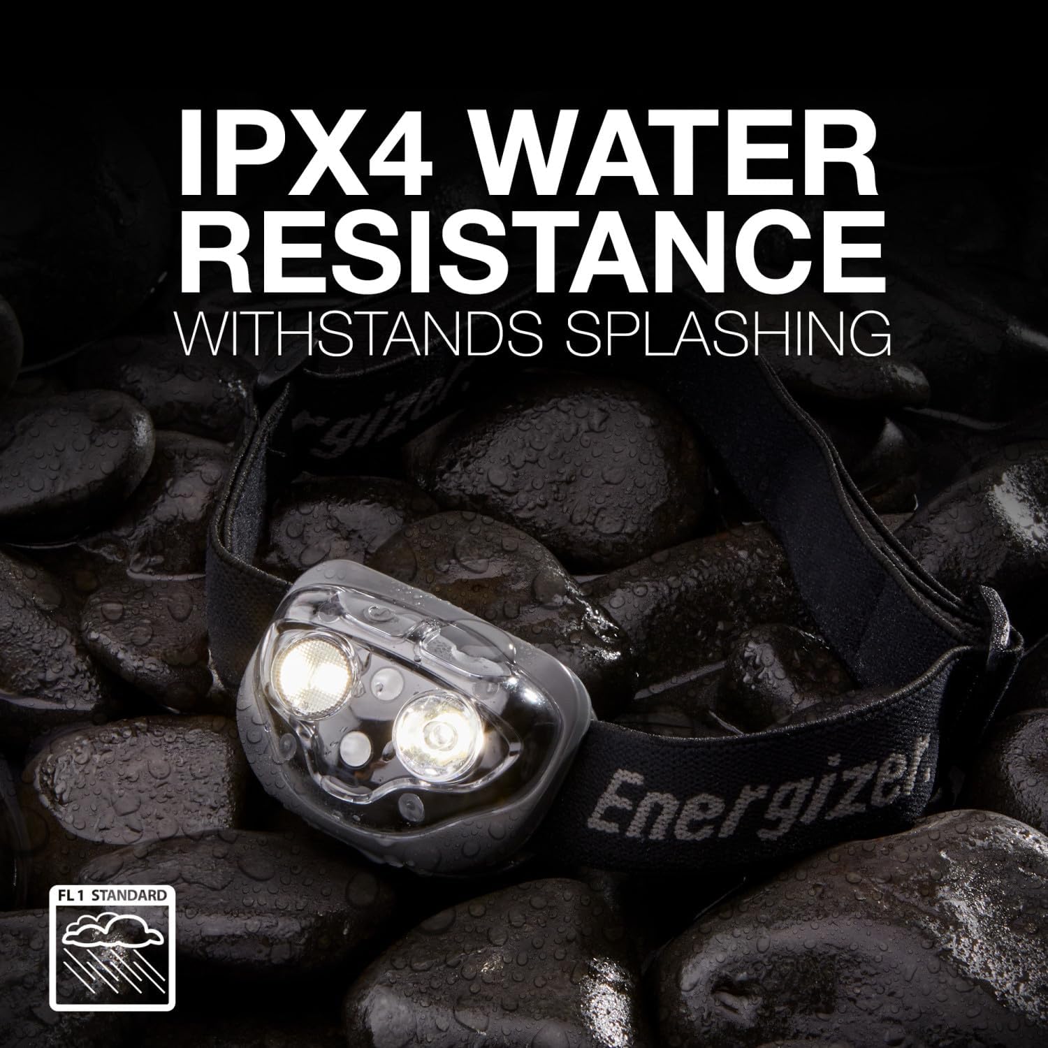 Energizer PRO LED Headlamp, IPX4 Water Resistant Headlamps, High-Performance Head Light for Outdoors, Camping, Running, Storm, Survival LED Light for Emergencies (Batteries Included)