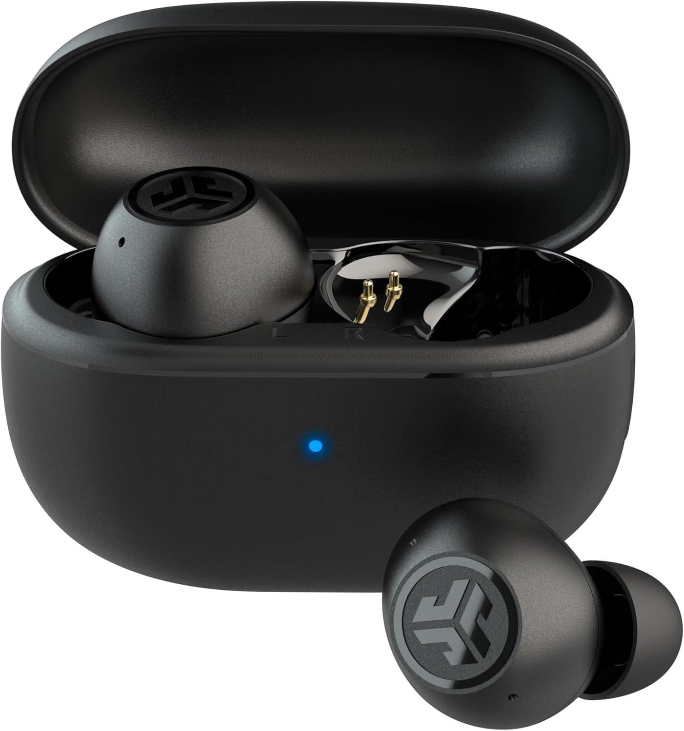 JLab Go Pop ANC True Wireless Earbuds & Charging Case, Black, Active Noise Cancelling, 10mm Drivers, Dual Connect, Customize Your Sound with App, Be Aware Mode, Compact Fit, MEMS Microphone