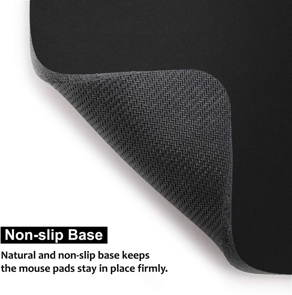 Audimi Small Mouse Pad 6 x 8 Inch, Mini Mouse Pad Thick for Laptop Wireless Mouse Home Office Travel, Portable & Washable (Black)