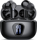 Wireless Earbuds, Bluetooth 5.4 Headphones HiFi Stereo, Bluetooth Earbuds with ENC Noise Cancelling Mic, IP7 Waterproof in Ear Earphones, 48H, LED Display Ear buds for Pad Phones Workout Sports, Black