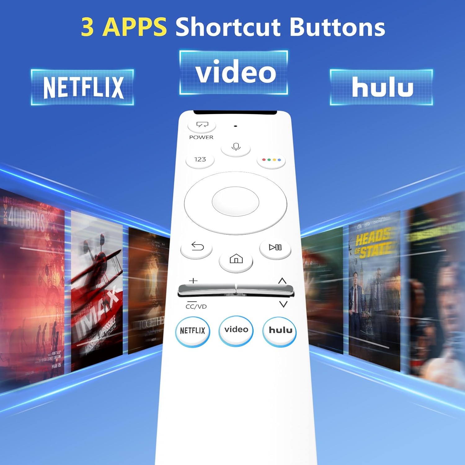 Voice Remote for Samsung-Smart-TV-Remote-Control-Replacement, Universal for Samsung Frame Crystal QLED OLED UHD 4K 8K Voice Smart TV