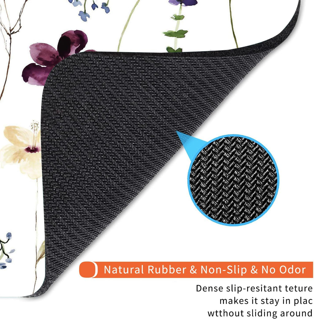 Square Mouse Pad Beautiful Flowers Plants, Personalized Premium-Textured Custom Mouse Mat Design, Washable Mousepad Cloth, Non-Slip Rubber Base Computer Mouse Pads for Wireless Mouse
