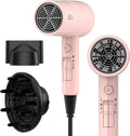 AINA Ionic Hair Dryer with Diffuser, Ceramic Blow Dryer with Cold Shot & Turbo Heat (Babe Pink)