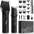 Professional Hair Clippers for Men Cordless Trimmers Kit with LED Display Electric Beard Trimmer for Kid Cordless Beards Trimmer Haircut Grooming Kit Gift for Men Women Barber Kids (Black)